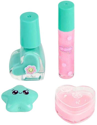 Canenco set de maquillaje juguete en mochila peluche morada para niños-3