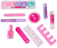 Canenco maletín de maquillaje rosa set de juguete para niños con accesorios-3