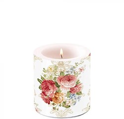 Ambiente vela crema diseño romántico barroco ambiente Ø7,5xh8cm