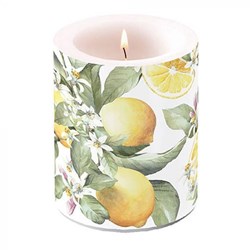 Ambiente vela pequeña aroma limón decoración veraniega 9 cm