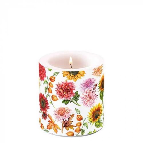 Ambiente vela pequeña Autumn blooming vela decorativa otoño