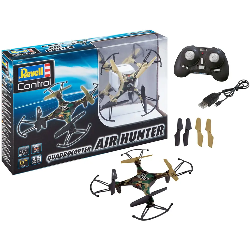 Revell dron quadricóptero RC Air Hunter camuflaje 3 velocidades