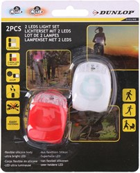 Set de luces LED para bicicleta - delantera y trasera - rojo blanco - impermeable