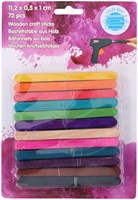 Palitos de manualidades de madera juguete creativo 72 piezas coloridas