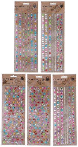 Pegatinas diamante figuras diversión creativa multicolor plástico-2