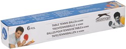 Pelotas de tenis de mesa blancas plástico 40 mm set de 6 ping pong