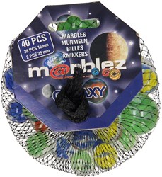 Set de canicas de vidrio 40 piezas multicolor para niños