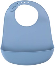 Babero de silicona para bebé con recogemigas ajustable multicolor