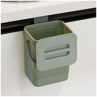 Papelera cocina verde 3L - cubo compacto para residuos de cocina-2