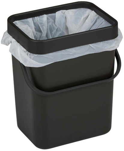 Papelera cocina verde 3L - cubo compacto para residuos de cocina-3