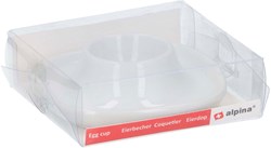 Edco huevera porcelana blanca vajilla clásica 10x10x3cm