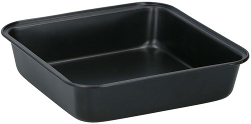 Molde para hornear cuadrado negro antiadherente 23x22x5cm cocina-2