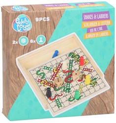 Juego de serpientes y escaleras de madera juego de mesa clásico juguete de madera
