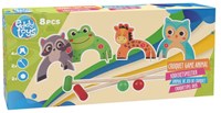 Juego de croquet de madera animales - set de croquet para niños juguete exterior