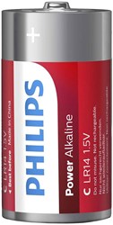 Pila alcalina Philips C Powerlife LR14 - 2 unidades energía juguetes