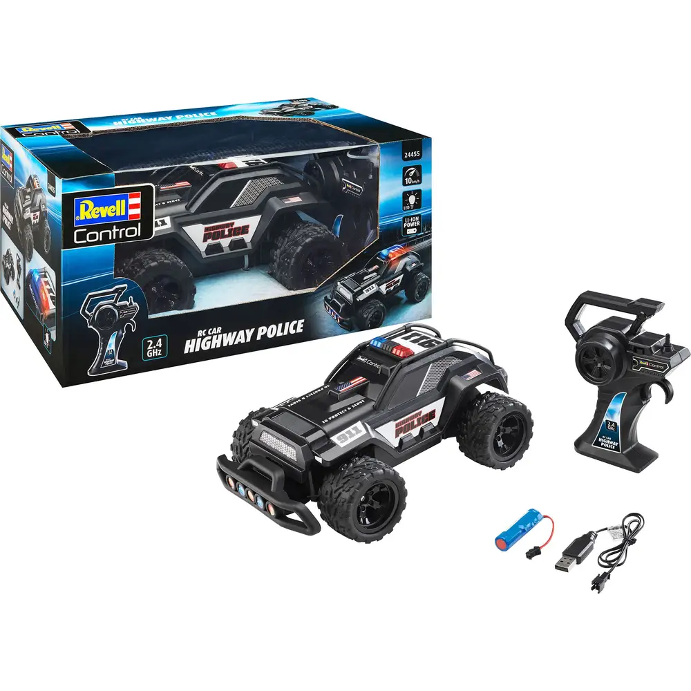 Revell coche RC Highway Police - vehículo de policía teledirigido - 2,4 GHz