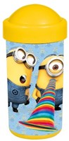 Vaso Minions con tapa - vaso escolar azul para niños