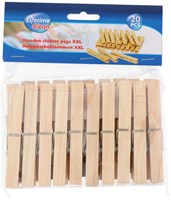 Pincitas de ropa XXL madera marrón 20 unidades extra grandes