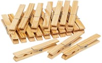 Pincitas de ropa XXL madera marrón 20 unidades extra grandes-2