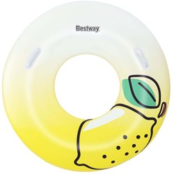 Bestway Aro de Natación Limón 99cm - Flotador Hinchable Amarillo