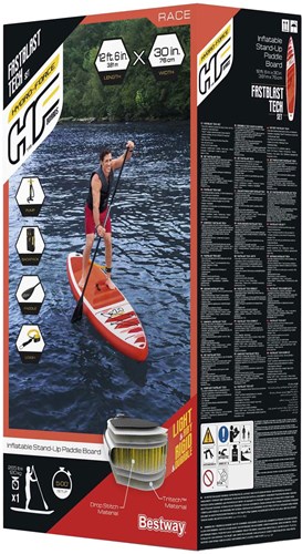 Bestway SUP board Hydro Force Fastblast Tech Set rojo paquete completo