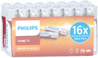 Pilas AAA Philips longlife paquete ahorro 16 unidades - Pilas AAA
