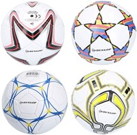 Balón de fútbol con estampado - Dunlop talla 2 cuero sintético 15cm multicolor