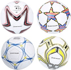 Balón de fútbol con estampado - Dunlop talla 2 cuero sintético 15cm multicolor