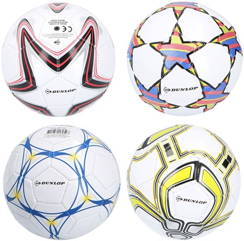 Balón de fútbol con estampado - Dunlop talla 2 cuero sintético 15cm multicolor