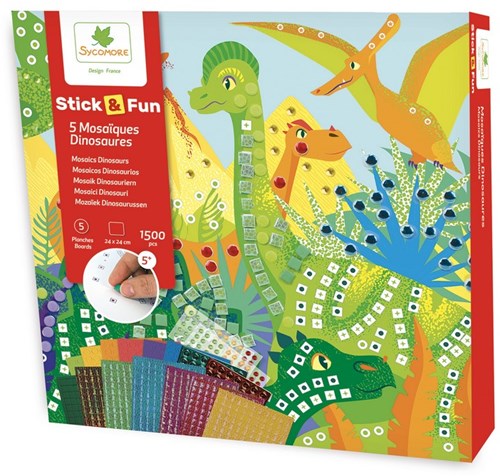 Sycomore juguete mosaico - set creativo de dinosaurios para niños