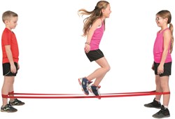 Spordas bandas elásticas para saltar - set de 6 pares Jump Bands rojas