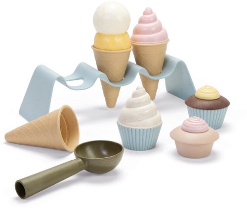 Dantoy set de helado de juguete bio - regalo sostenible 15 piezas