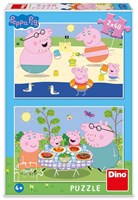 Dino puzzle Peppa Pig vacaciones 2x48 piezas para niños