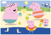 Dino puzzle Peppa Pig vacaciones 2x48 piezas para niños-2