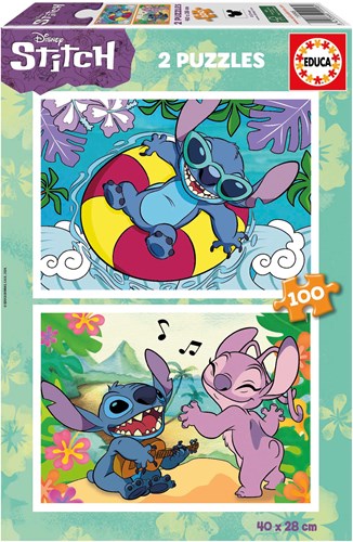 Educa puzzle Disney Stitch - 2x100 piezas - puzzle infantil cartón