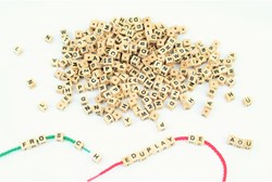 Eduplay bloques de letras de madera juguete - 300 cuentas alfabeto