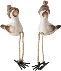 Boltze Home figura decorativa gaviota Simon cerámica 22cm marrón