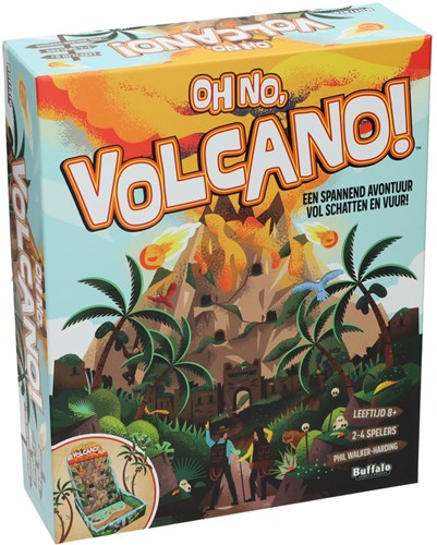 Asmodee juego de mesa Oh No Volcano! juego familiar aventura estrategia