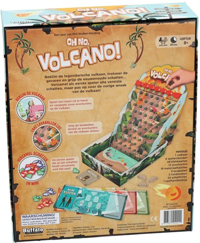 Asmodee juego de mesa Oh No Volcano! juego familiar aventura estrategia-3
