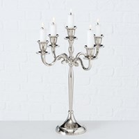 Boltze Home candelabro plata clásico 5 brazos 27x38cm decoración lujo