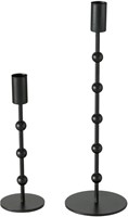 Boltze Home candelabro metal negro set de 2 – candelabros modernos 20-30cm