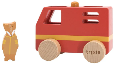Trixie Houten Dieren Brandweerwagen Klein