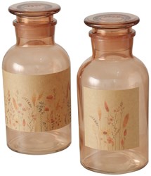 Boltze Home botella de boticario de vidrio Kornelia decoración 22cm