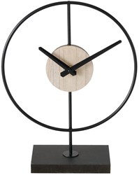 Boltze Home reloj de mesa metal negro diseño moderno 31cm decorativo