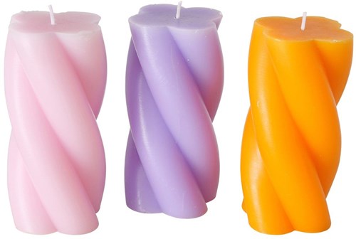 Boltze Home vela twist vela retorcida H14cm decoración de tendencia