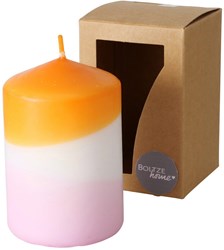 Boltze Home vela dip dye naranja lila - decoración elegante