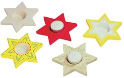 Beleduc portavelas estrella set creativo madera para decorar