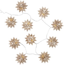 Boltze Home guirnalda LED estrellas madera 10 luces decoración