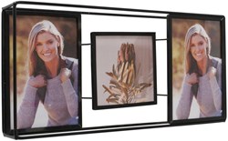 Boltze Home marco de fotos collage negro metal moderno 16cm decoración