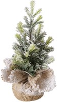 Boltze Home árbol de Navidad artificial nevado decoración 22cm verde